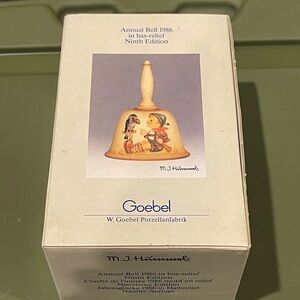 Goebel Porcelain Bell with Hummel Design 1986